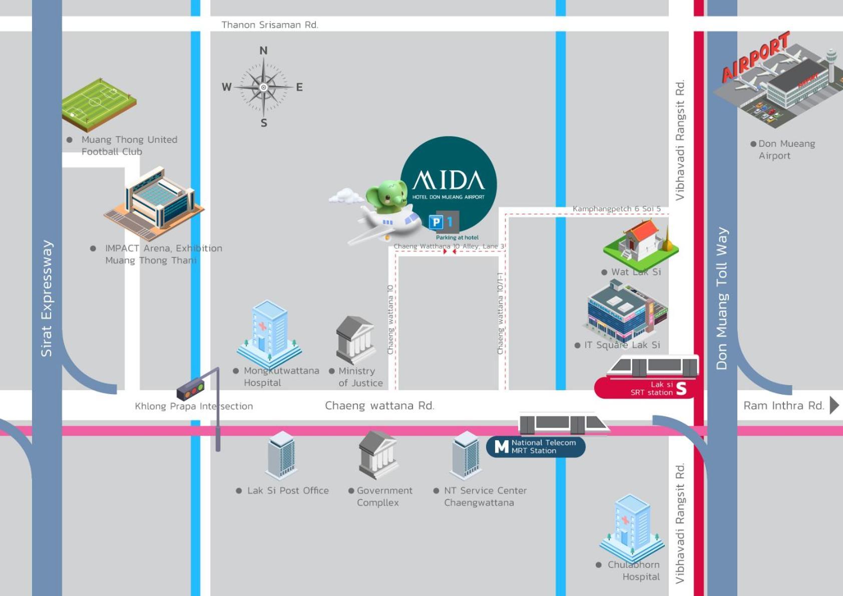Mida Hotel Don Mueang Airport Bangkok Esterno foto